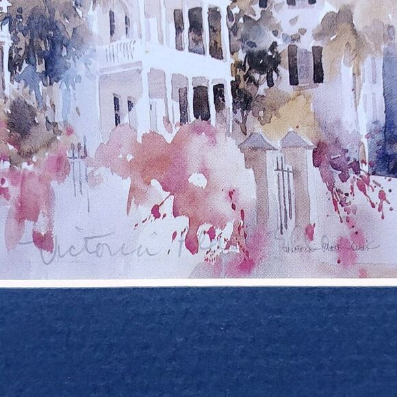 Cityscape Charleston Victoria Platt Ellis Signed Matted Framed Watercolor Print - Picture 6 of 16